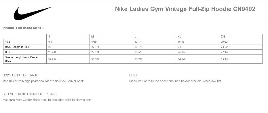 Women’s Nike Gym Vintage Full Zip Hoodie